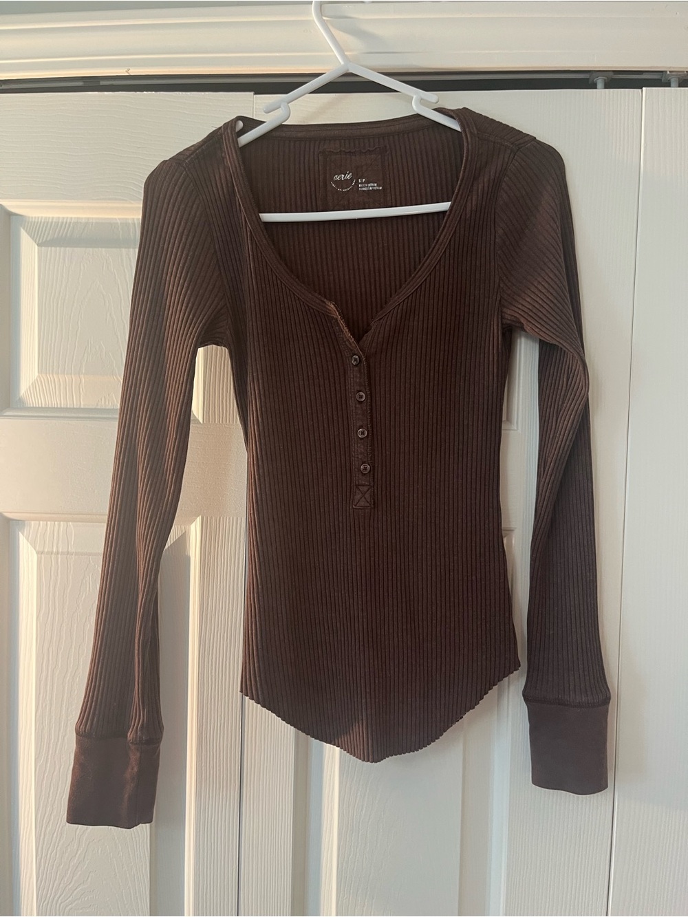 Brown American Eagle Henley